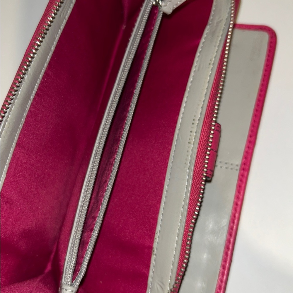 Coach Fuchsia Perforated Women's Wallet - Picture 7 of 16